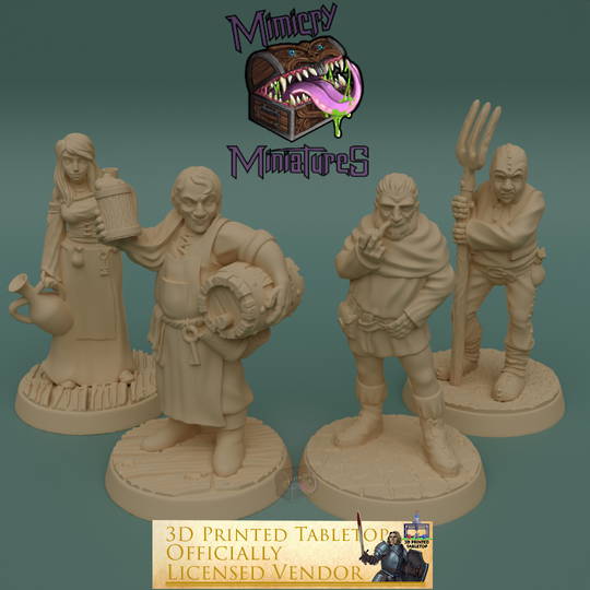 Common Folk Group 1 - The Lost Adventures from 3D Printed Tabletop